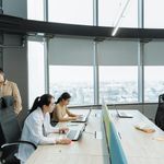 Icon representing office environment and digital work